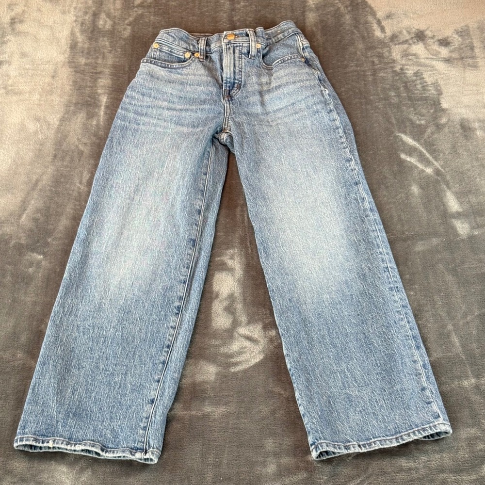 Madewell Women's Jeans‎ Perfect Vintage Wide Leg Size 24 P Mid Rise Light Wash